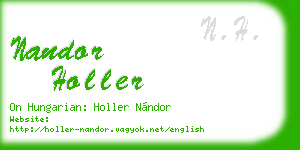 nandor holler business card