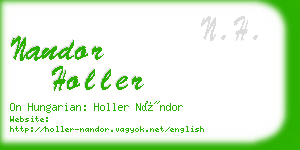 nandor holler business card